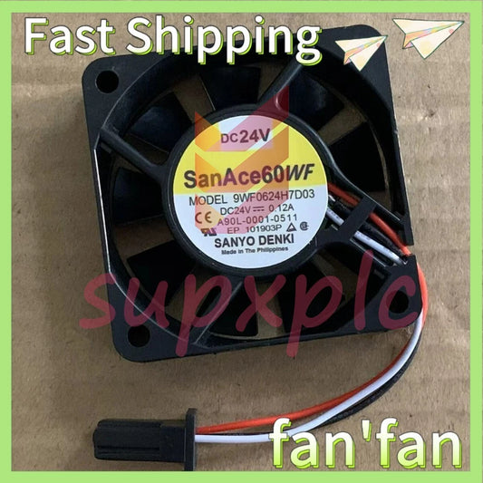 1PC 9WF0624H7D03 A90L-0001-0511 Servo Amplifier Fan Fanuc DC24V 0.12A 60*60*15mm