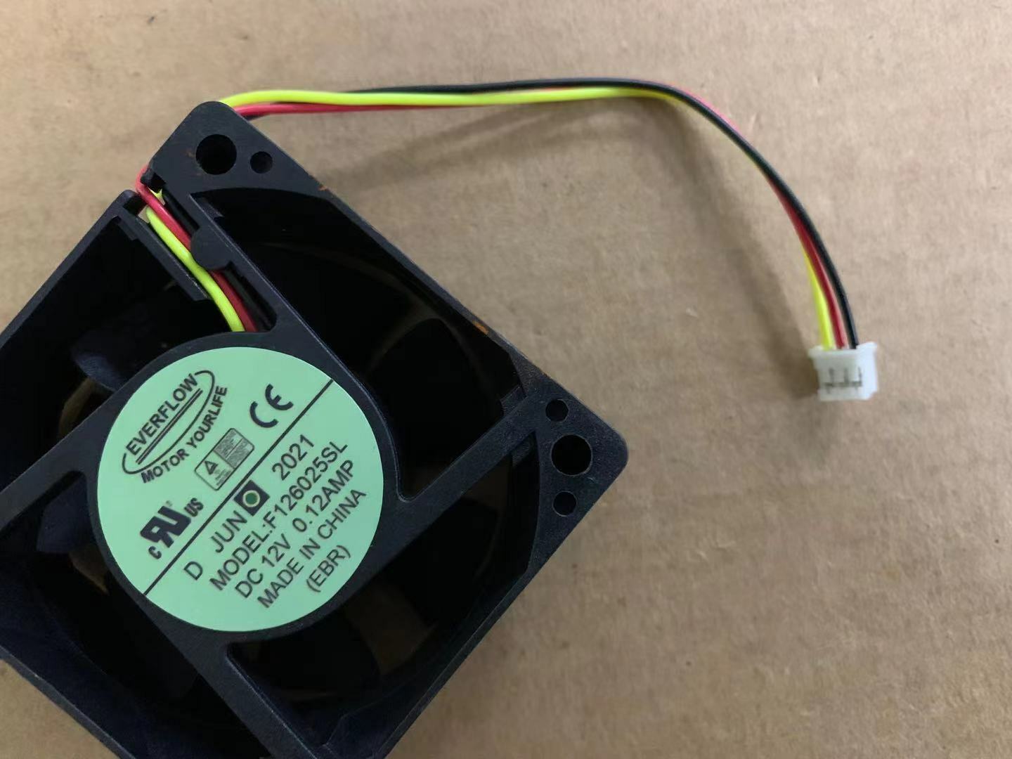 new EVERFLOW F126025SL 12V 0.12AMP 6025 PWM 6CM Main Box CPU Cooling Fan 3-wire