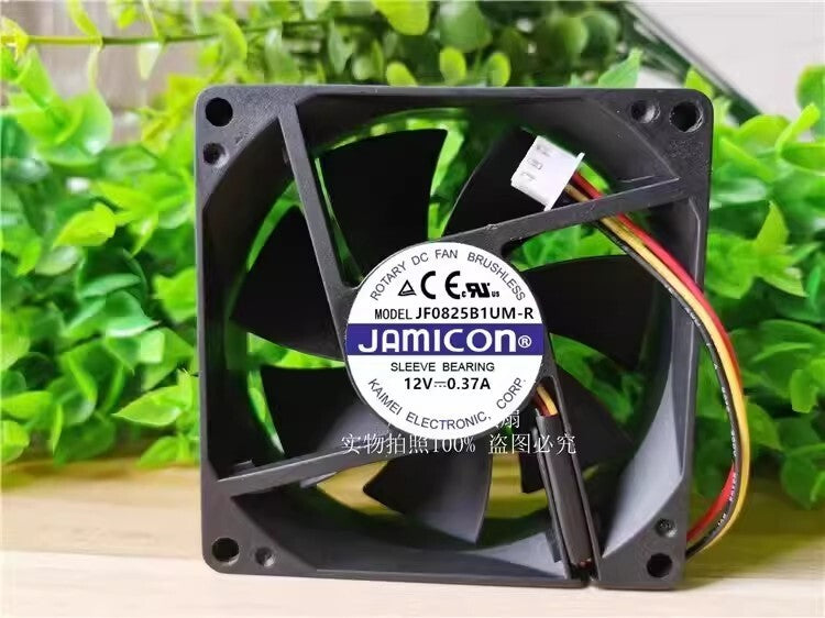 JAMICON JF0825B1UM-R DC12V 0.37A 3-Pin Cooling Fan