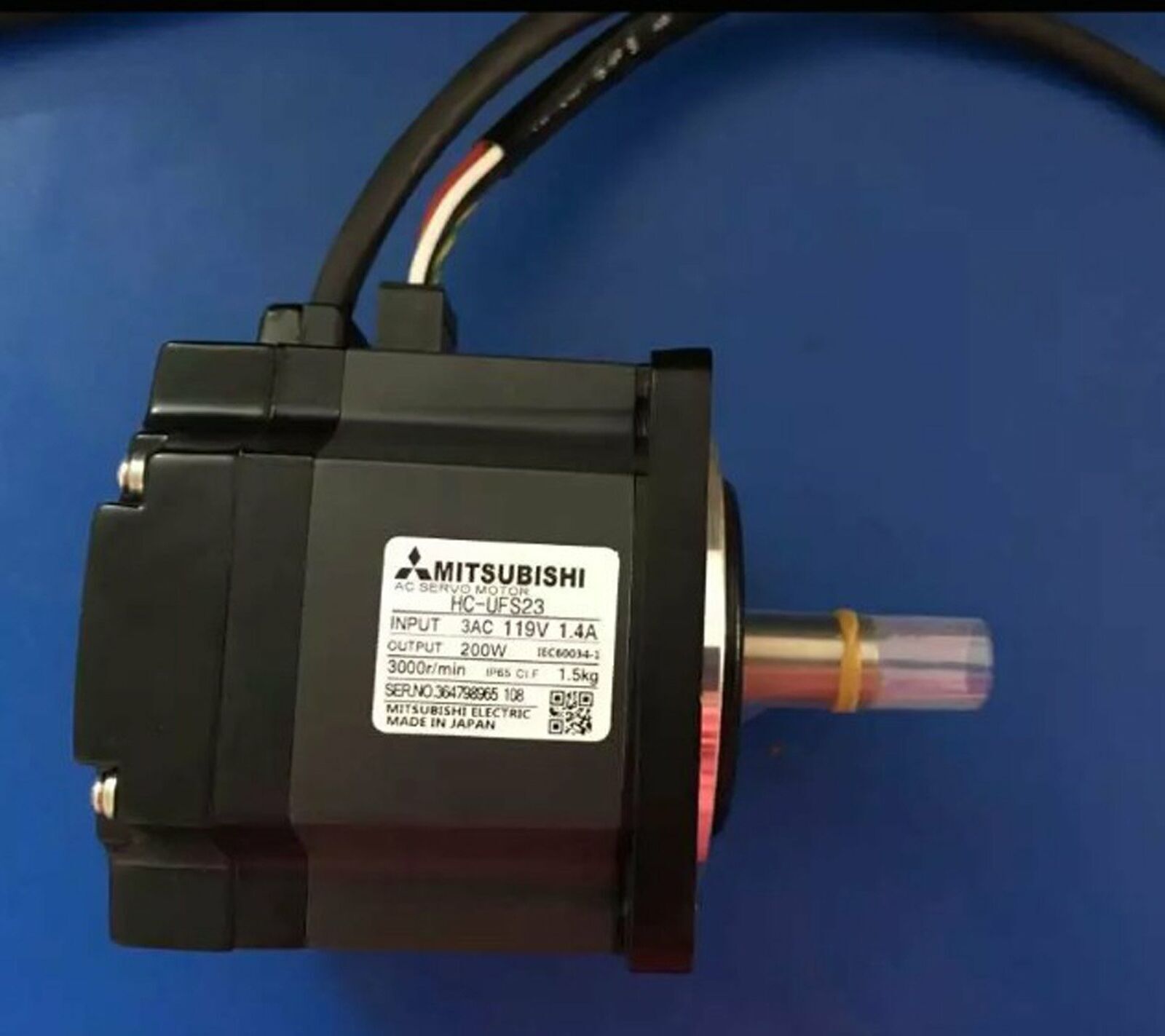 Used Mitsubishi PLC Servo Motor HC-UFS23 200W – Tested and in Excellent Condition - MITSUBISHI