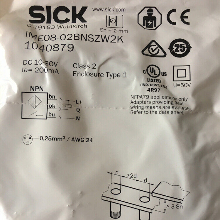 New ONE Photoelectric Switch IME08-02BNSZW2K Fast - SICK