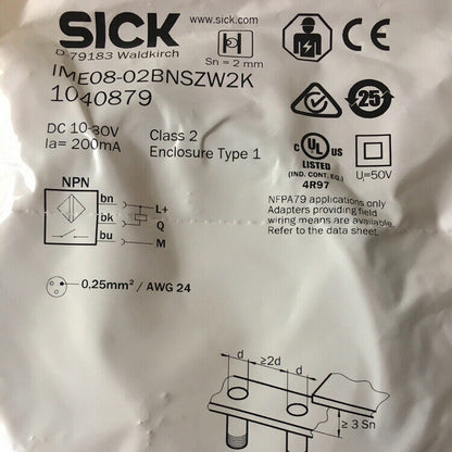New ONE Photoelectric Switch IME08-02BNSZW2K Fast - SICK