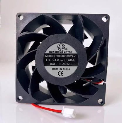 1PCS HC8038S24V 8038 DC24V 0.40A 8CM 2-wire Inverter Cooling Fan