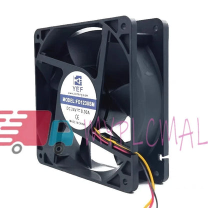 FD1238SM DC24V 0.30A 12cm 3-Wire Cooling Fan