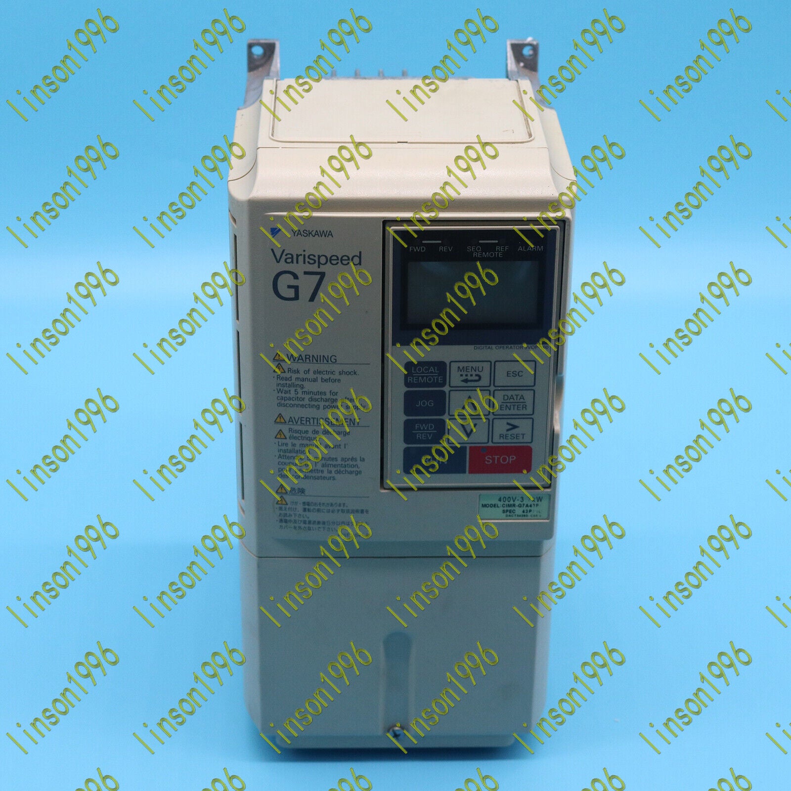 Used Yaskawa Inverter Model CIMR-G7A43P7 Tested OK - YASKAWA