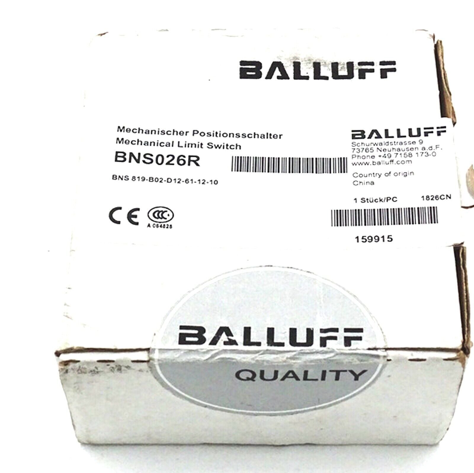 BALLUFF BNS026R BNS 819-B02-D12-61-12-10 Limit Switch BALLUFF