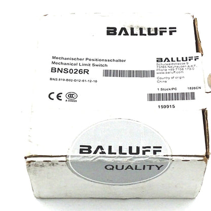 BALLUFF BNS026R Limit Switch - BALLUFF