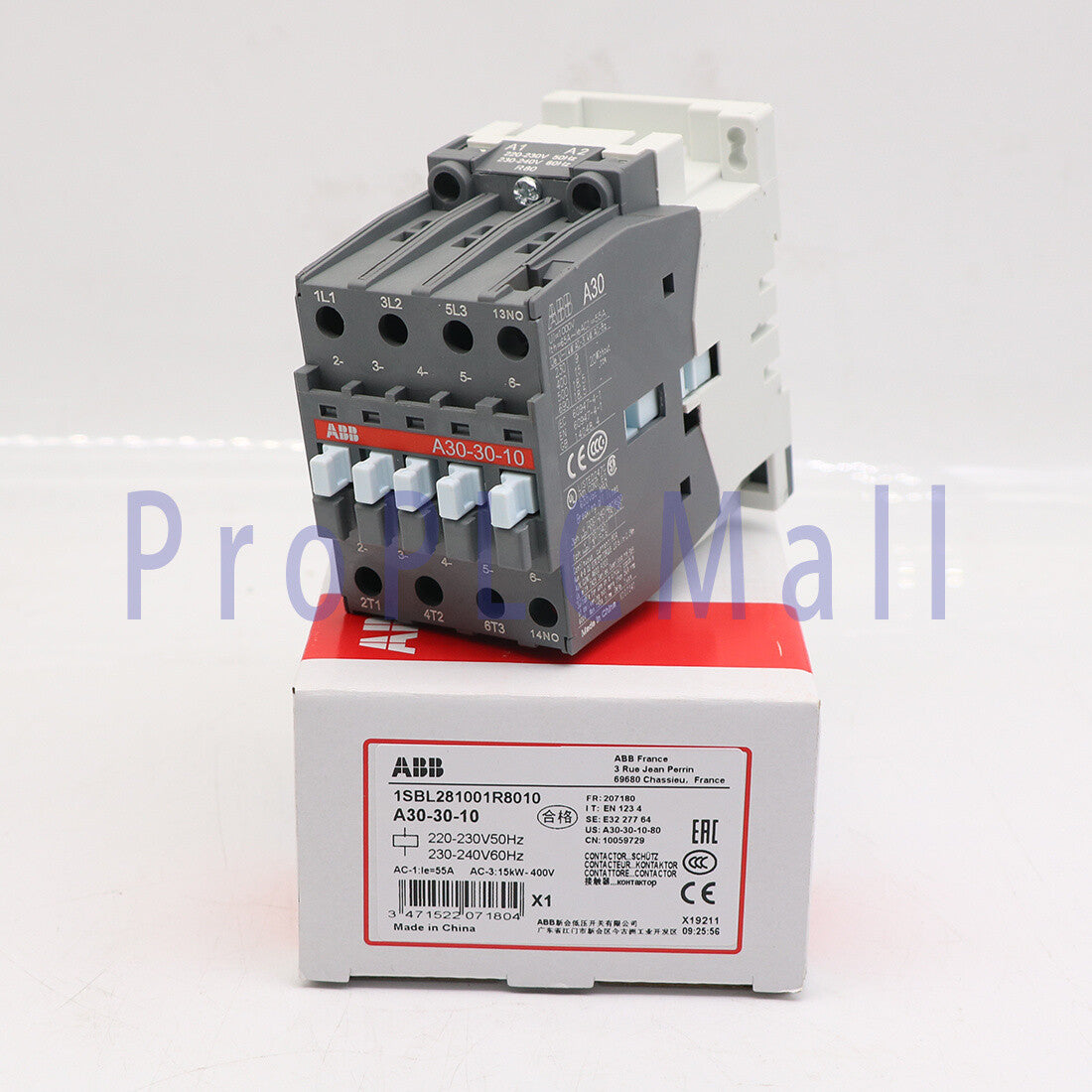 new ABB A30-30-10 AC220V AC Contactor IN BOX 1Pcs.