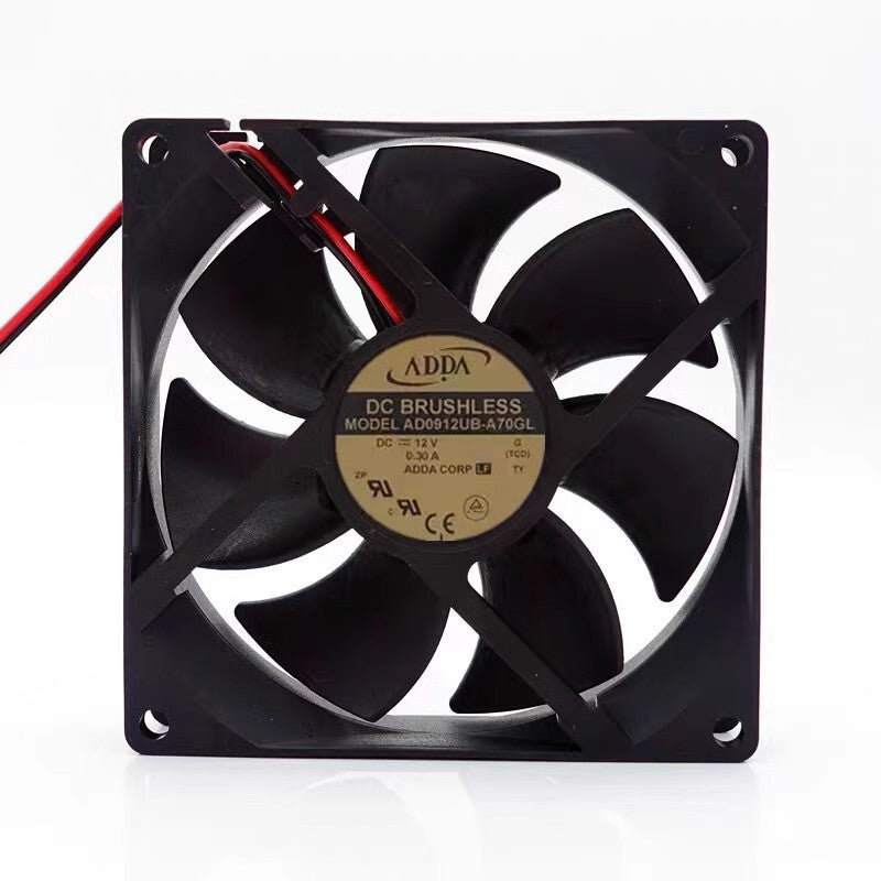 ADDA AD0912UB-A70GL 9025 DC12V 0.3A 9CM 2-Wire Inverter Cooling Fan