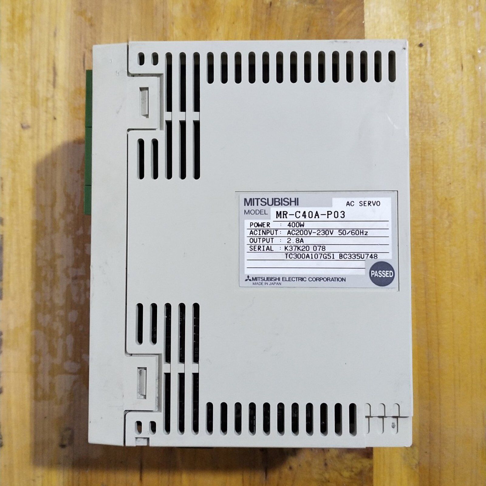 Used Mitsubishi Servo Driver MR-C40A-P03: Tested and in Excellent Condition - MITSUBISHI