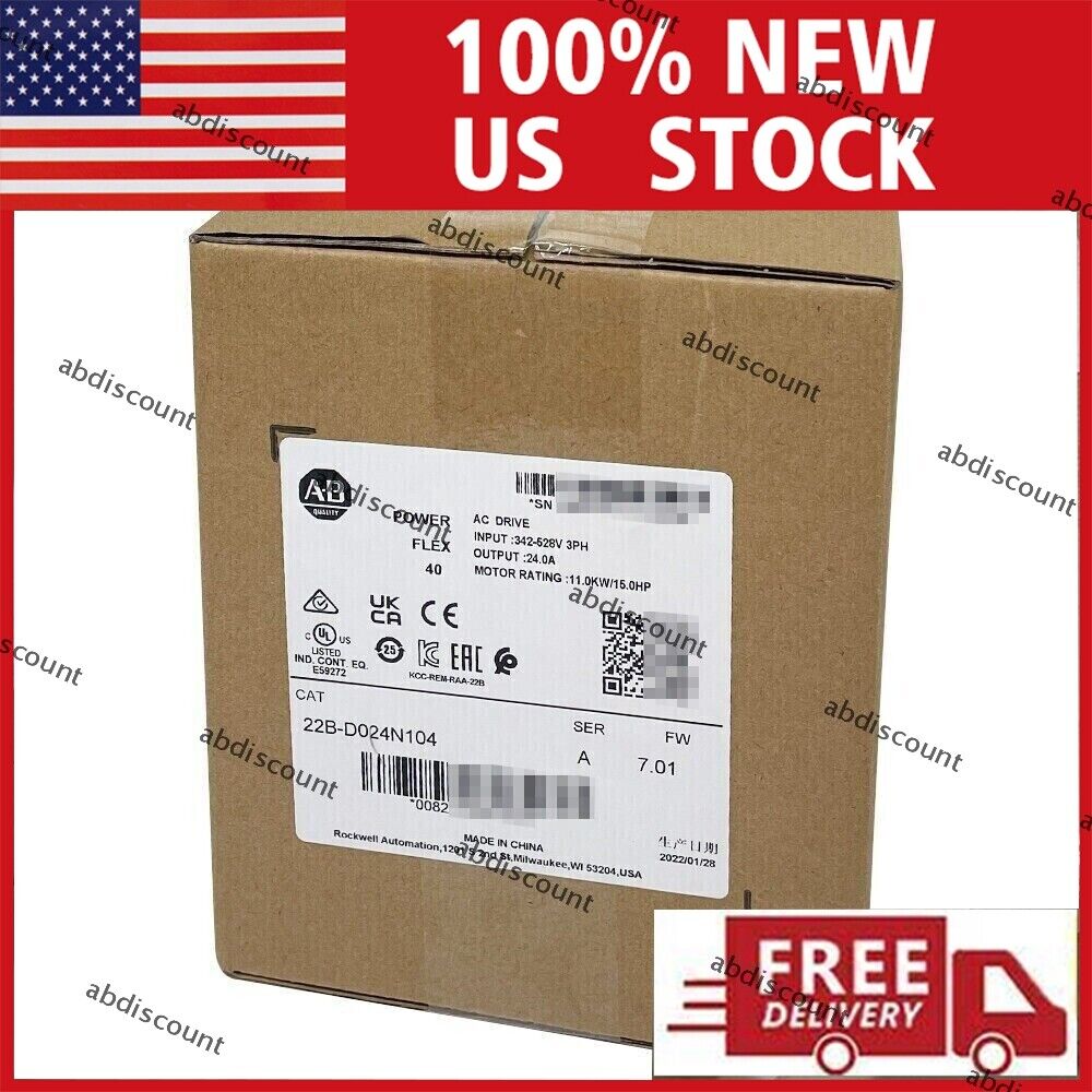 Allen-Bradley 22B-D024N104 Powerflex 40 AC Drive, 15HP, 11KW - ALLEN-BRADLEY