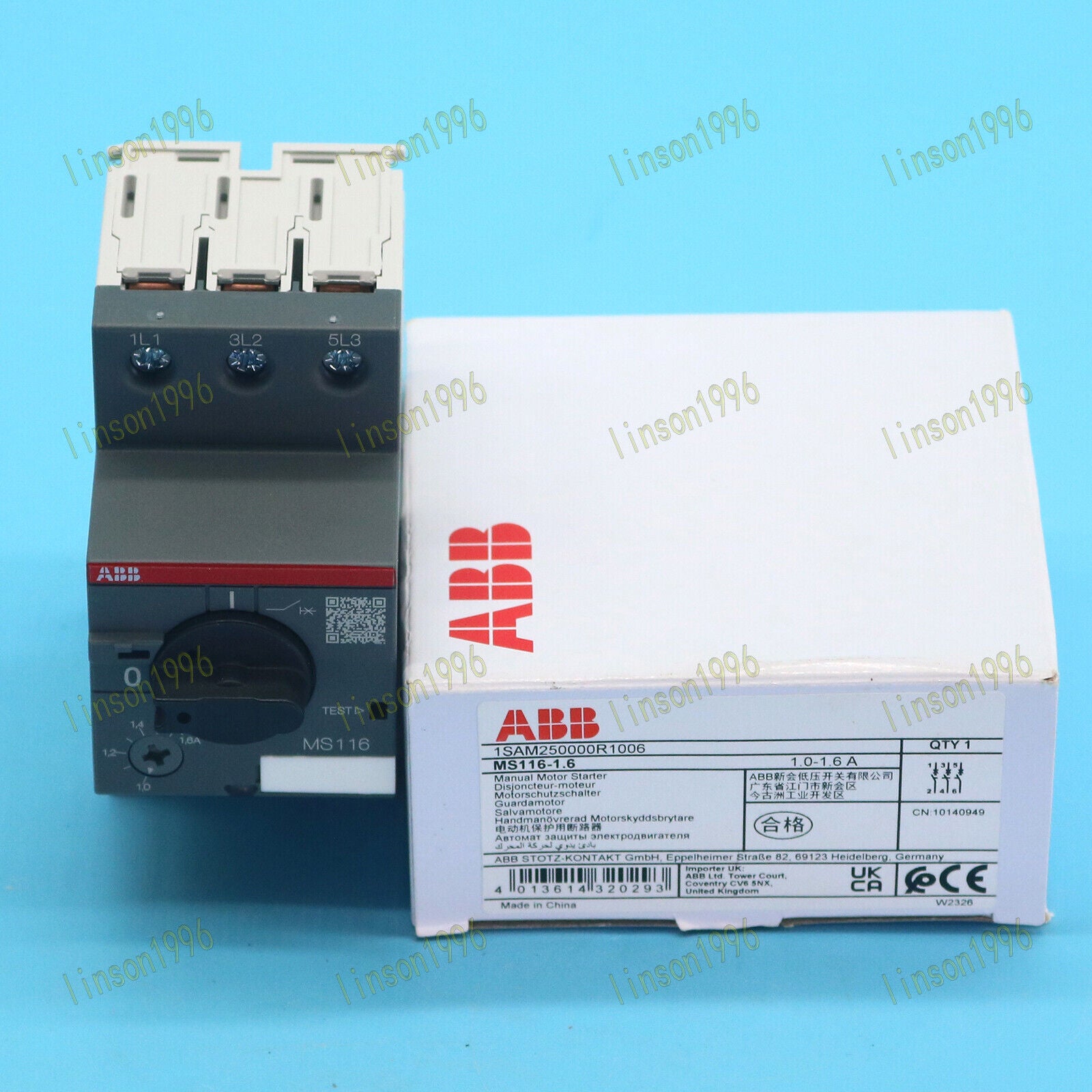 ABB MS116-1.6 1.0-1.6A Circuit Breaker Manual - ABB
