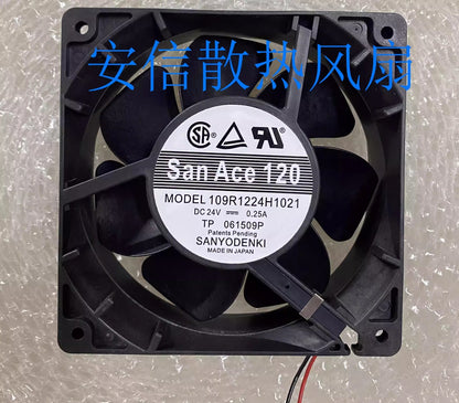 Sanyo 109R1224H1021 DC24V 0.25A 12CM 2-Wire Inverter Mute Cooling Fan