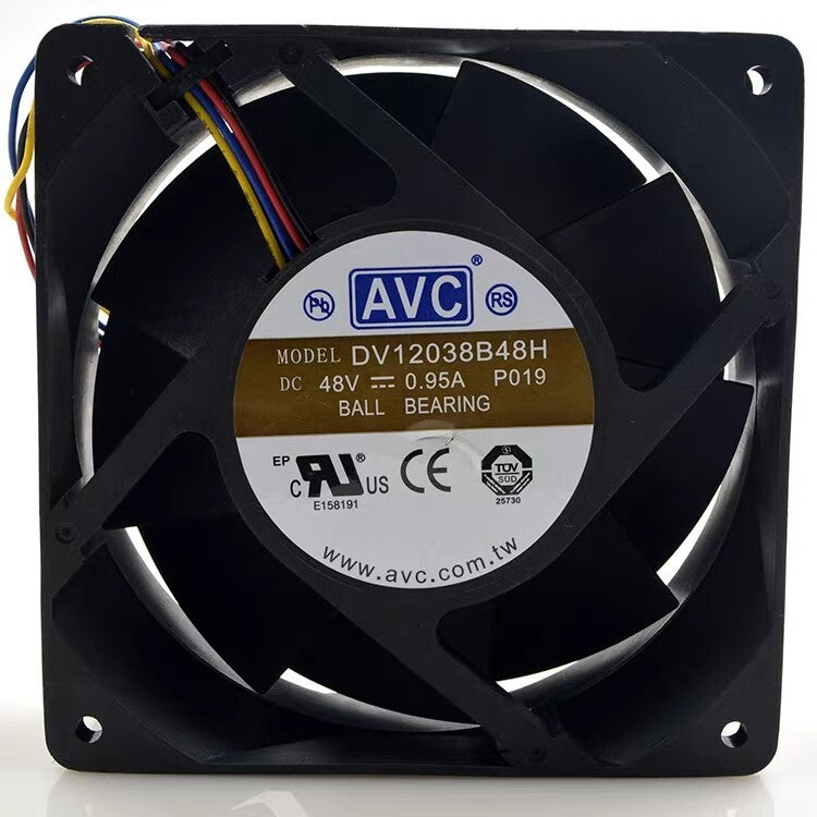 AVC DV12038B48H P019 12038 DC48V 0.95A 12CM 4-Wire Inverter Cooling Fan