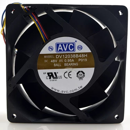 AVC DV12038B48H P019 12038 DC48V 0.95A 12CM 4-Wire Inverter Cooling Fan