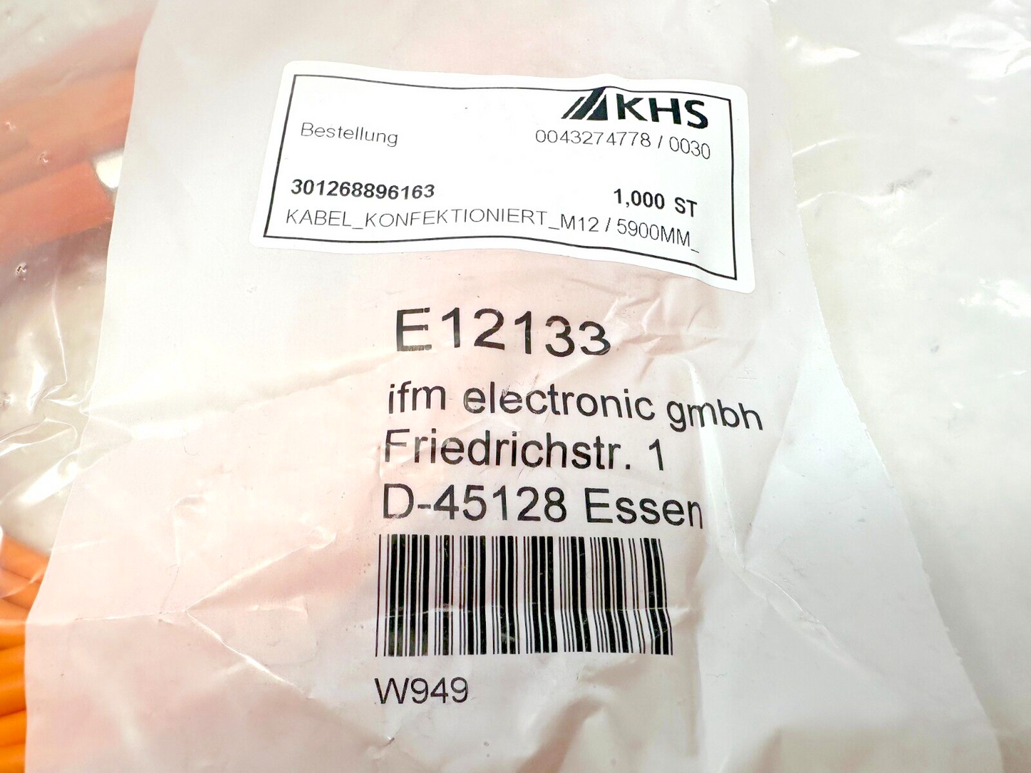new IFM E12133 Cable - IFM