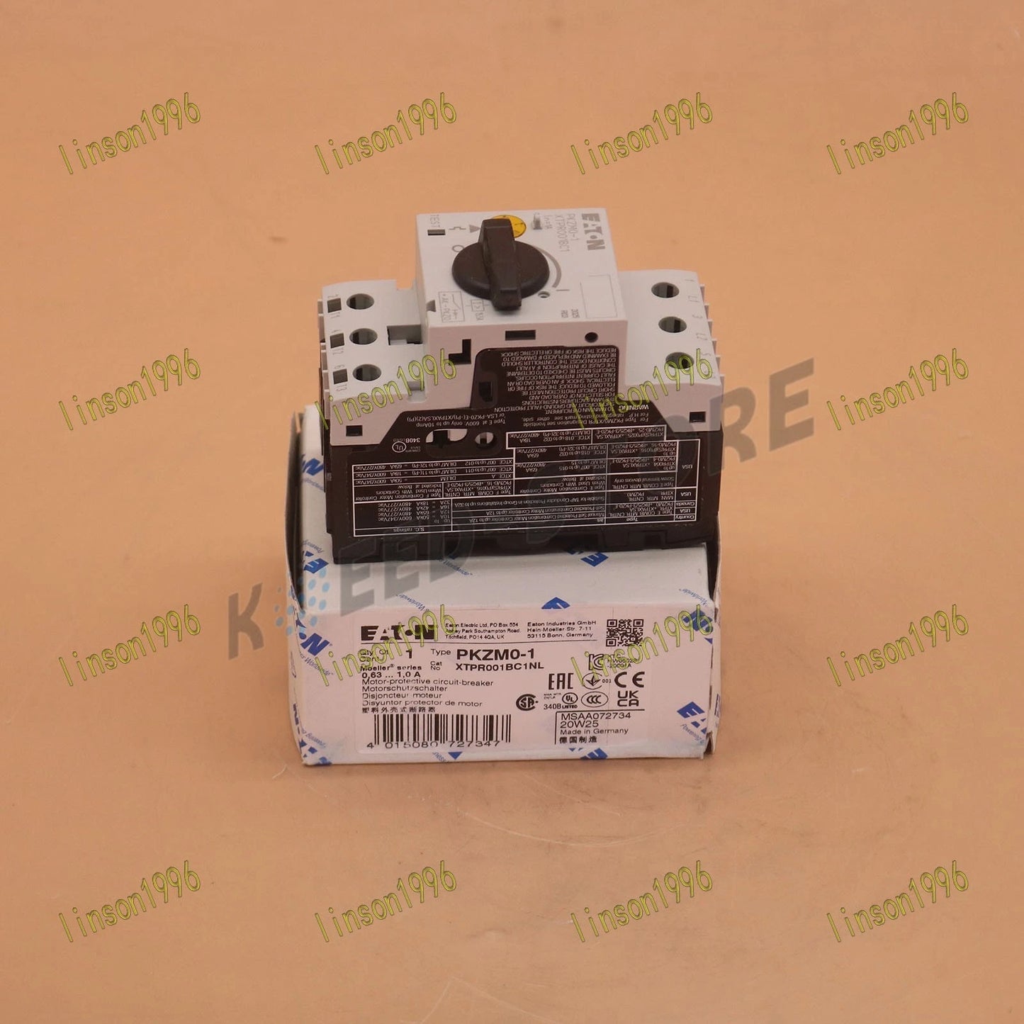 1pcs EATON MOELLER PKZM0-1 0.63-1.0A Circuit Breaker Free shipping