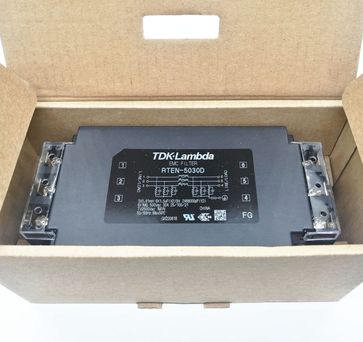 new 1pcs RTEN-5030D 30A TDK-Lambda Ultra-thin Three-phase Power Filter DIN RAIL - TDK-LAMBDA