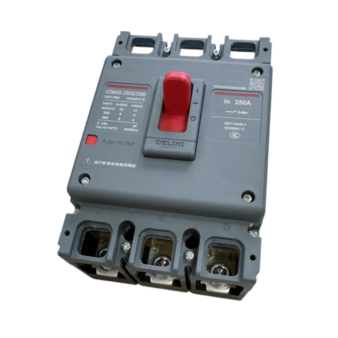 Delixi CDM3S-250S Series Circuit Breaker CDM3S-250S/3300 CDM3S-250S/4300