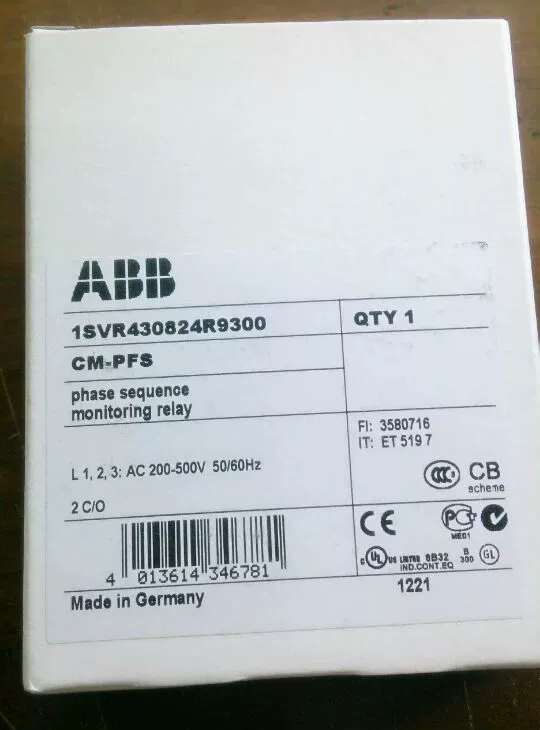 new 1pc ABB CM-PFS phase sequence monitoring relay - ABB