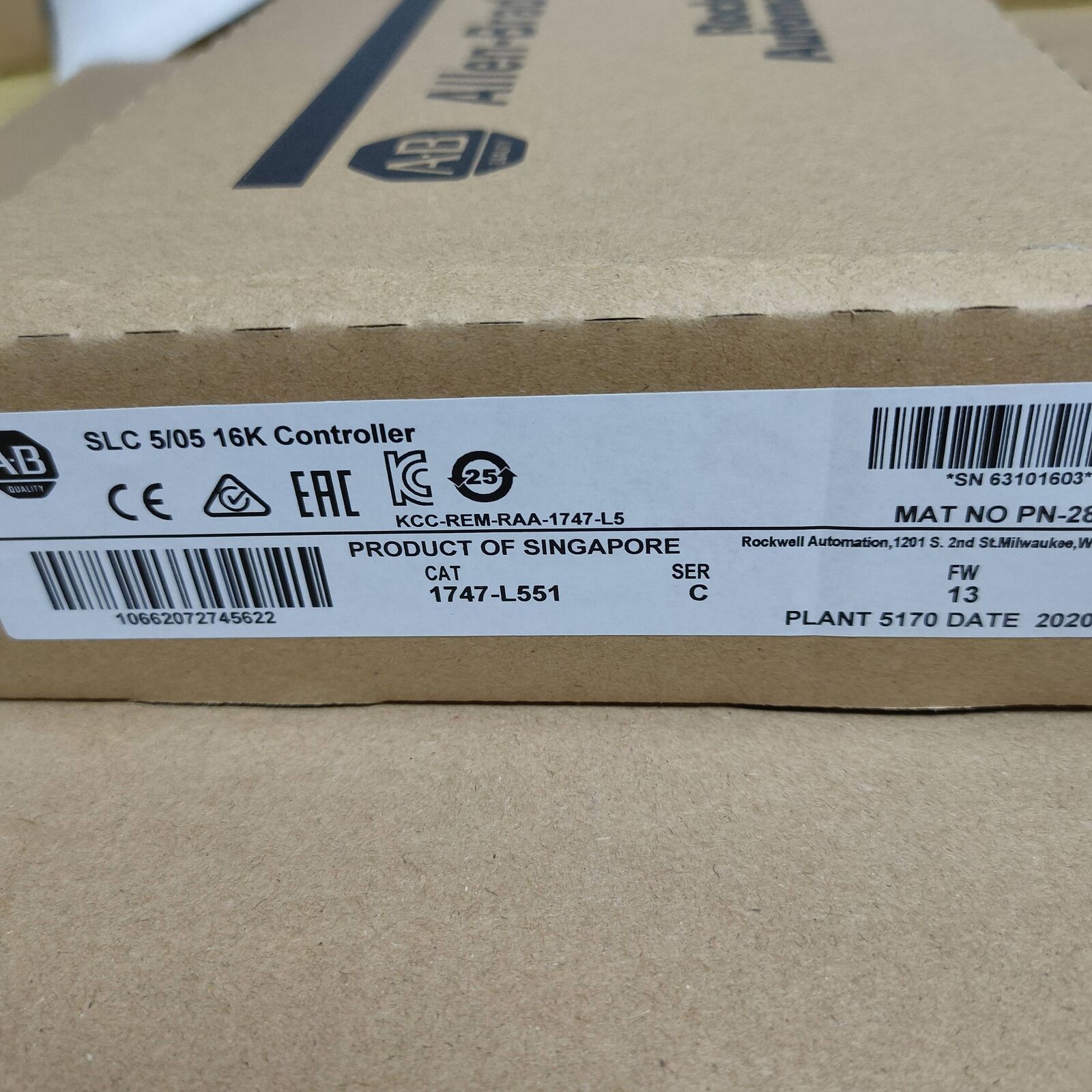 Allen-Bradley SLC 500-16K Controller Module NEW Factory Sealed - ALLEN-BRADLEY