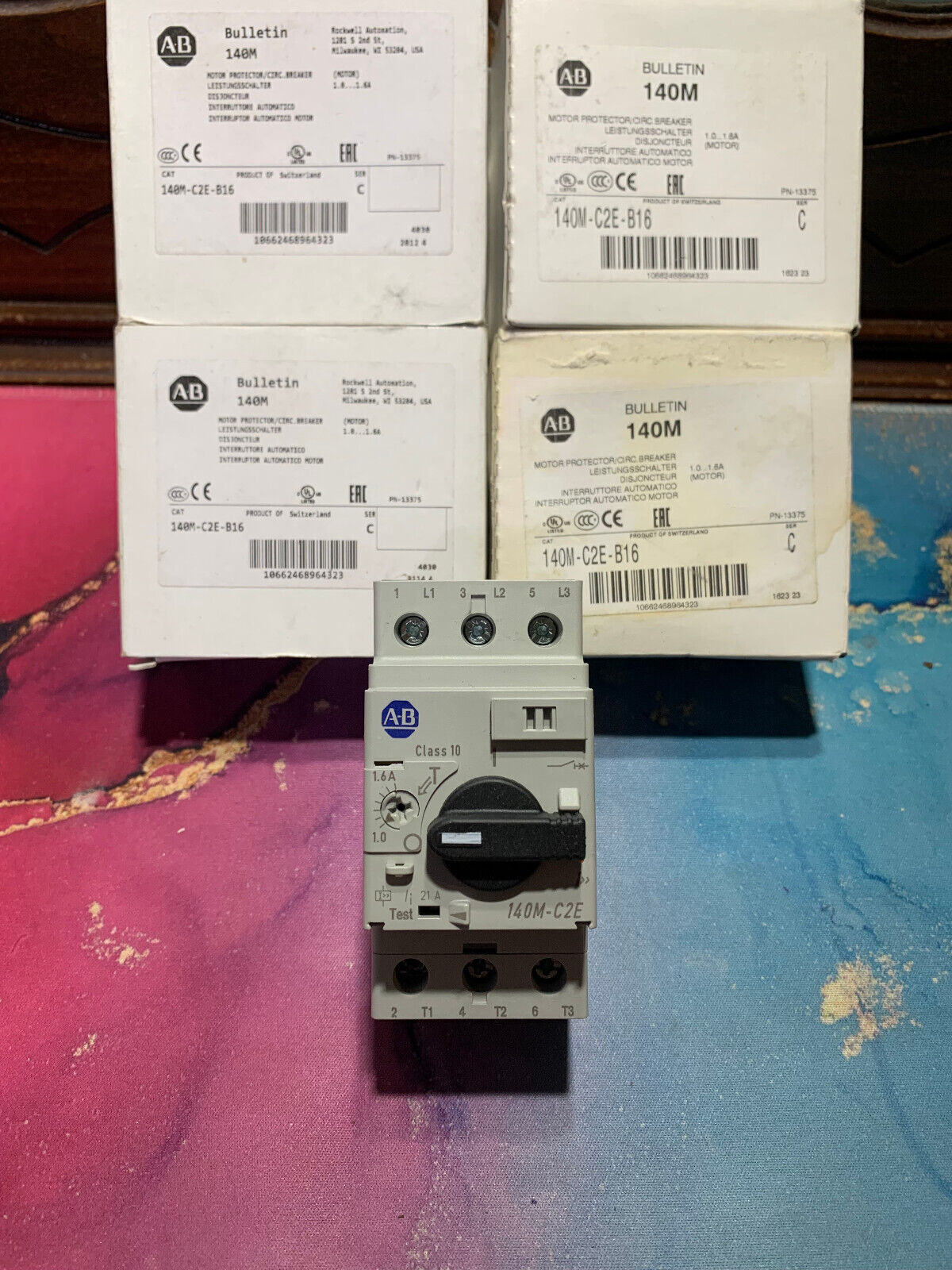 New Allen Bradley 140M-C2E-B16 Motor Protector Circuit Breaker, 240V AC, 16A, IP67, -40°C to 80°C, 1.2kg, Motor Protector Circuit Breaker, 140M-C2E-B16, Allen Bradley Motor Protector Circuit Breaker - ALLEN BRADLEY