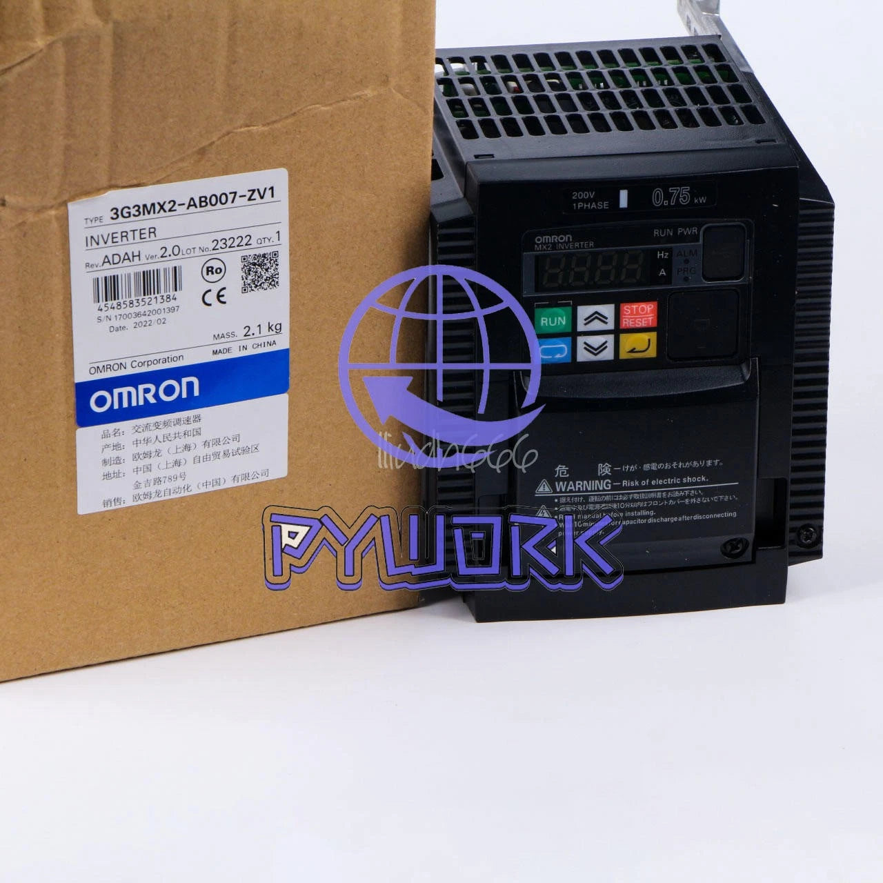 1Pcs Omron 3G3MX2-AB007-ZV1 3G3MX2-AB007-ZV1 Inverters 0.75kw