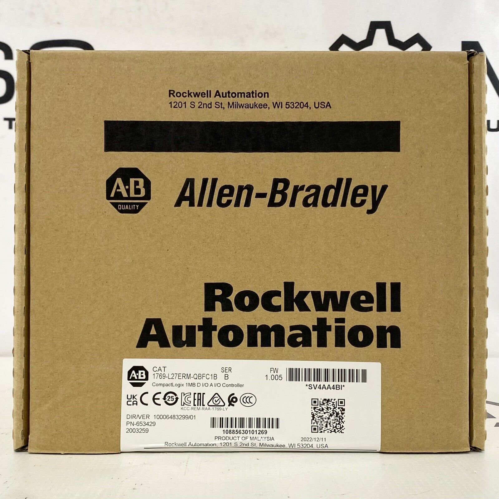Control Logix D Series A Controller 1MB Allen Bradley 1769-L27ERM-QBFC1B USA NEW - ALLEN BRADLEY