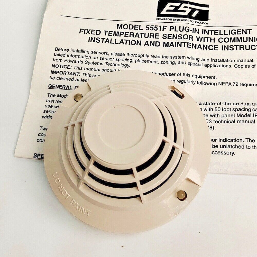 Edwards 5551F Heat Detector for Fire Alarm Systems - EDWARDS
