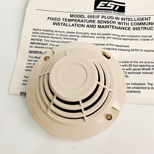 Edwards 5551F Heat Detector for Fire Alarm Systems - EDWARDS