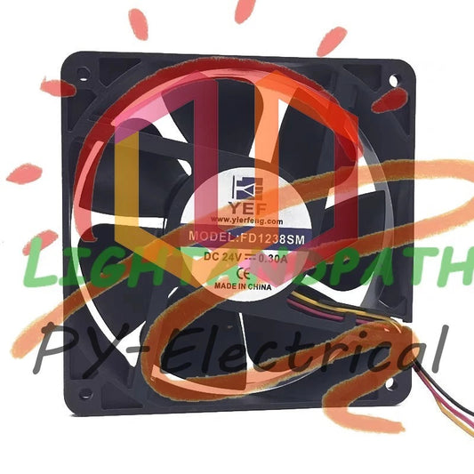 YEF FD1238SM DC24V 0.30A 12cm 3-Wire Cooling Fan #Li