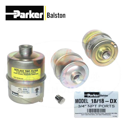 new 1pcs Parker Balston 18/18-DX Silencer - PARKER BALSTON