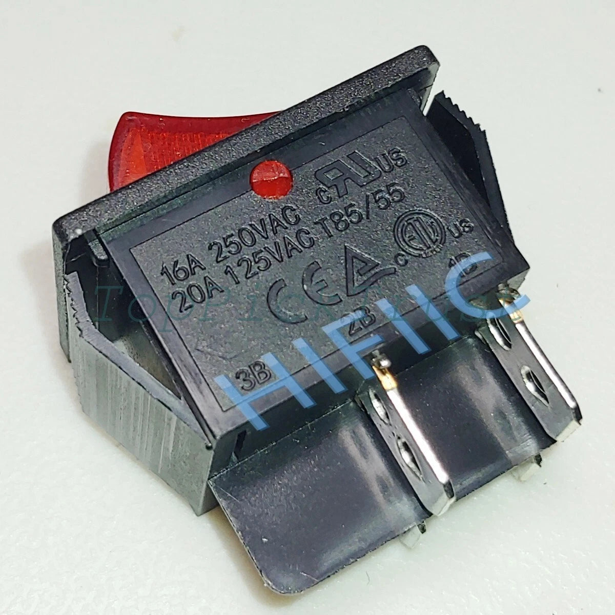 20A 250VAC Rocker Switch High Power With Red Lamp XW-604 4pin 2position
