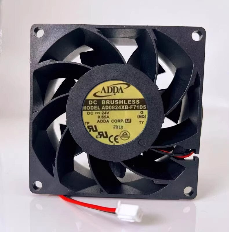 ADDA AD0824XB-F71DS 8038 DC24V 0.65A 8CM 2-Wire High Airflow Cooling Fan