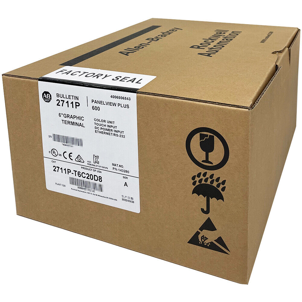 Allen-Bradley 2711P-T6C20D8 PanelView Plus 6 Graphic Terminal - Unique Model - ALLEN-BRADLEY