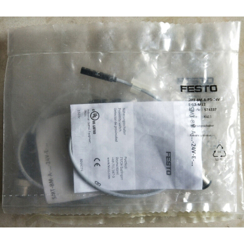 FESTO Magnetic Switch SMT-8M-A-PS-24V-E-0.3-M12 - FESTO