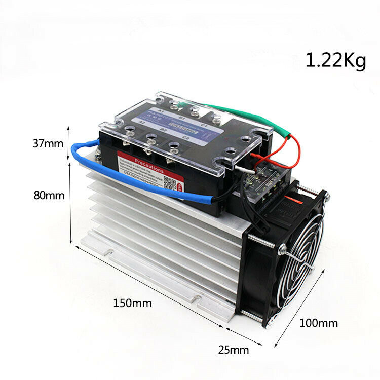 new Three-phase solid state relay FDR3-A4840Z AC 40A SSR-3 non-contact with radiator - KOEED