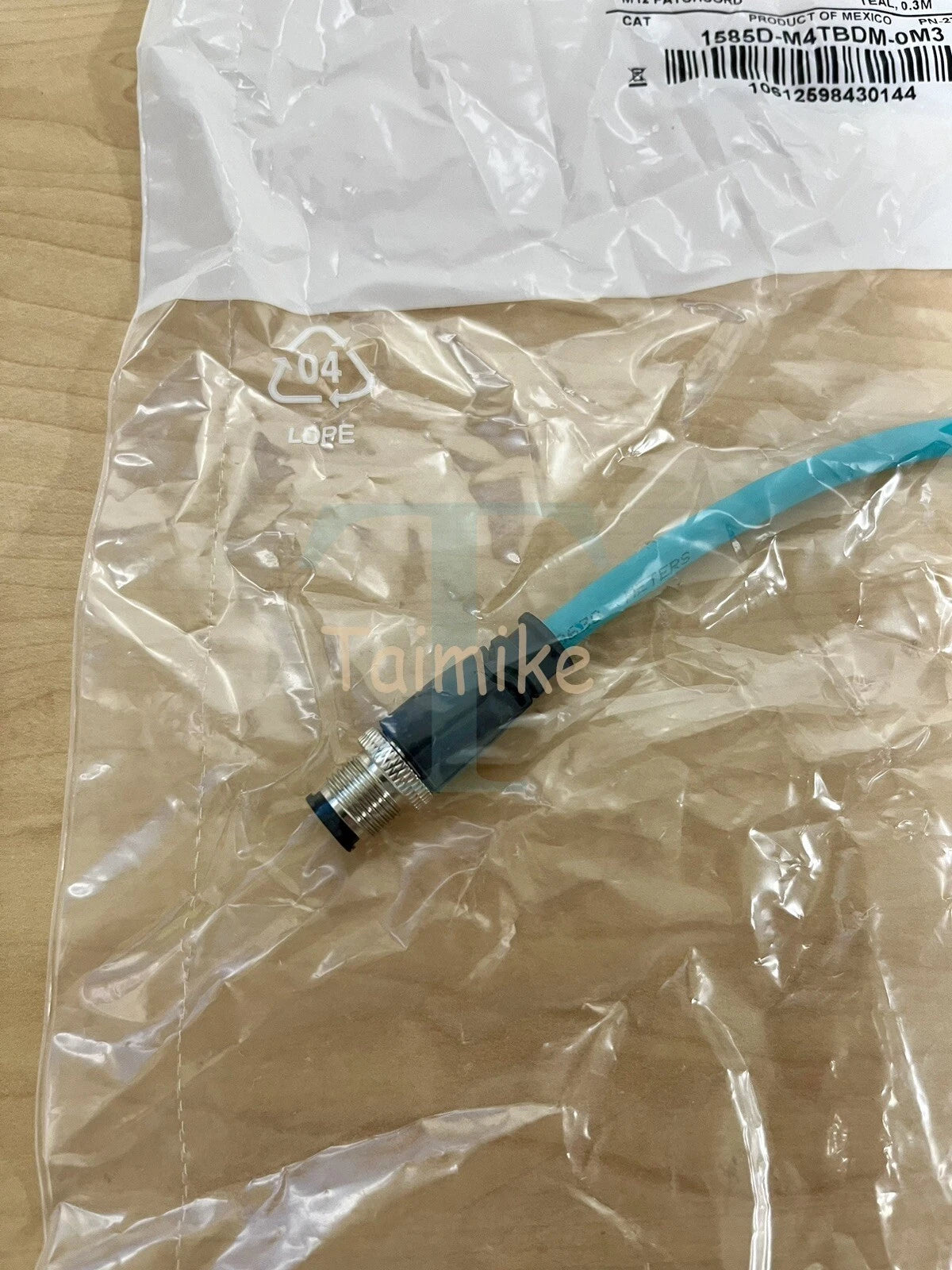 ! Allen-Bradley AB 1585D-M4TBDM-0M3 M12 Ethernet Patchcord 0.3 M - 270573