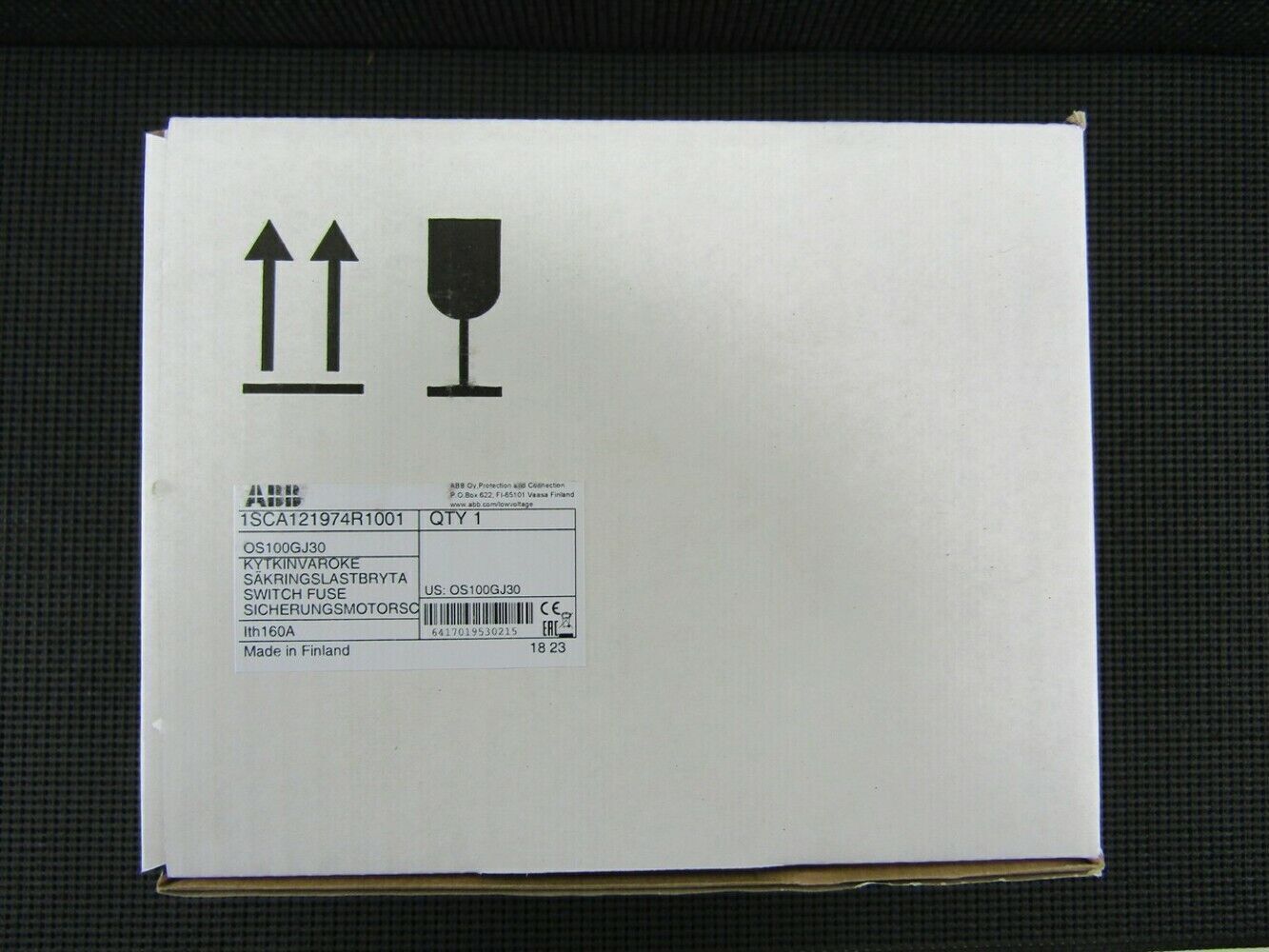 ABB 1SCA121974R1001 OS100GJ30 Fused Switch NEW 1PC ABB