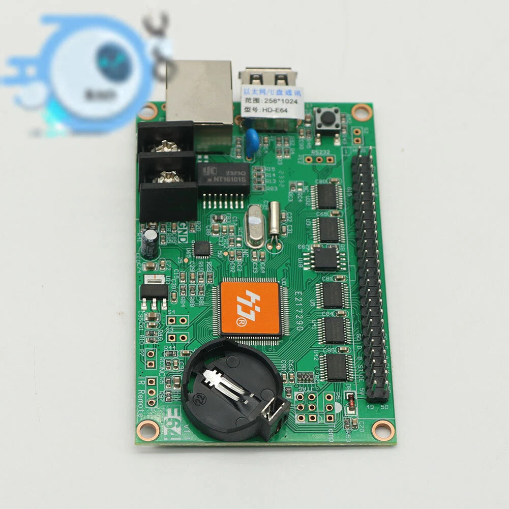 1PCS HD-E64 network port + U disk control card LED strip screen card~