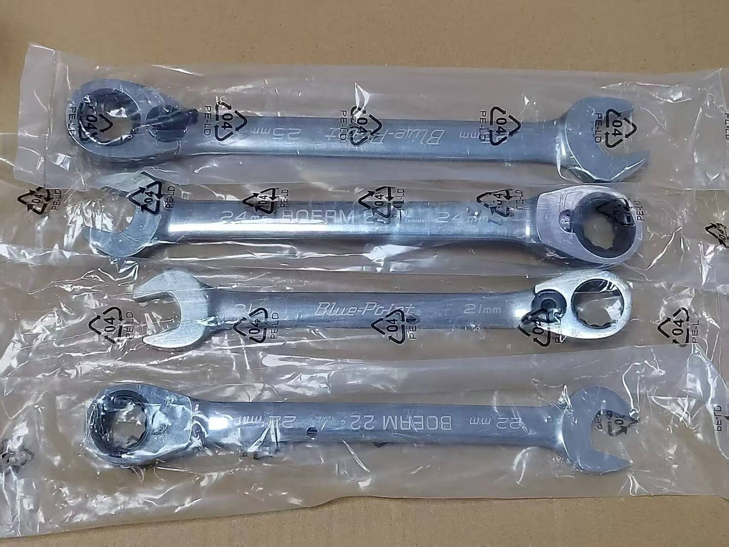 new Ratchet Spanner Set BOERM704 Blue Point 21 22 24 25mm