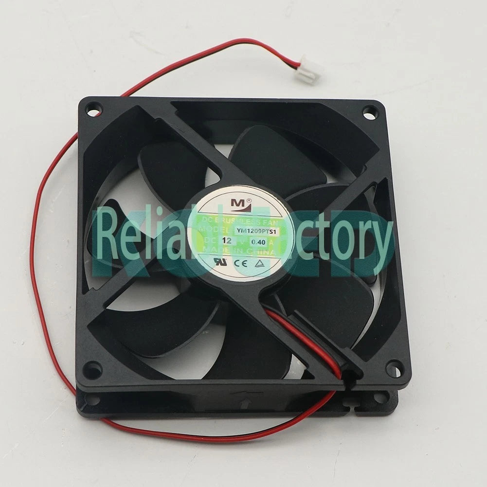1pcs cooling fan 90*90*25mm 2-Wire/ 2Pin YM1209PTS1 DC 12V 0.4A