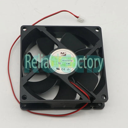 1pcs cooling fan 90*90*25mm 2-Wire/ 2Pin YM1209PTS1 DC 12V 0.4A