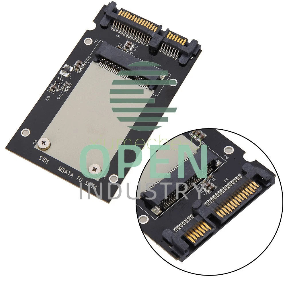 Black Mini Pcie PCI-E SSD mSATA to 2.5" SATA3 Convertor mSATA-SATA Adapter Card