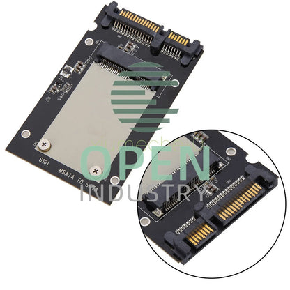 Black Mini Pcie PCI-E SSD mSATA to 2.5" SATA3 Convertor mSATA-SATA Adapter Card