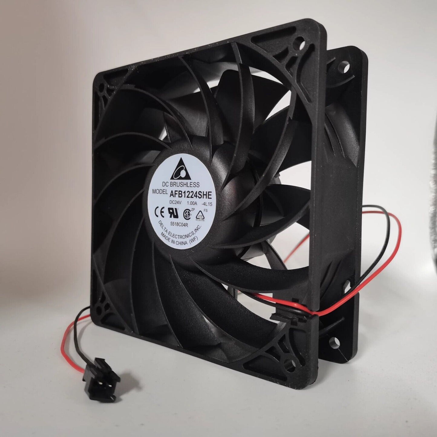 Delta AFB1224SHE Cooling Fan DC24V 1A 12CM 2-Pin Inverter - DELTA