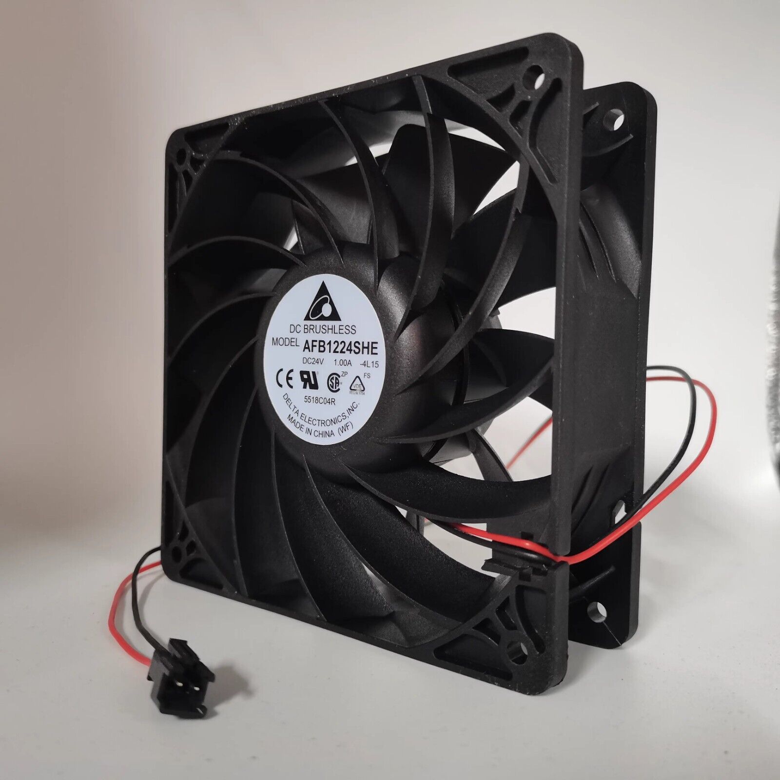 Delta AFB1224SHE Cooling Fan DC24V 1A 12CM 2-Pin Inverter - DELTA
