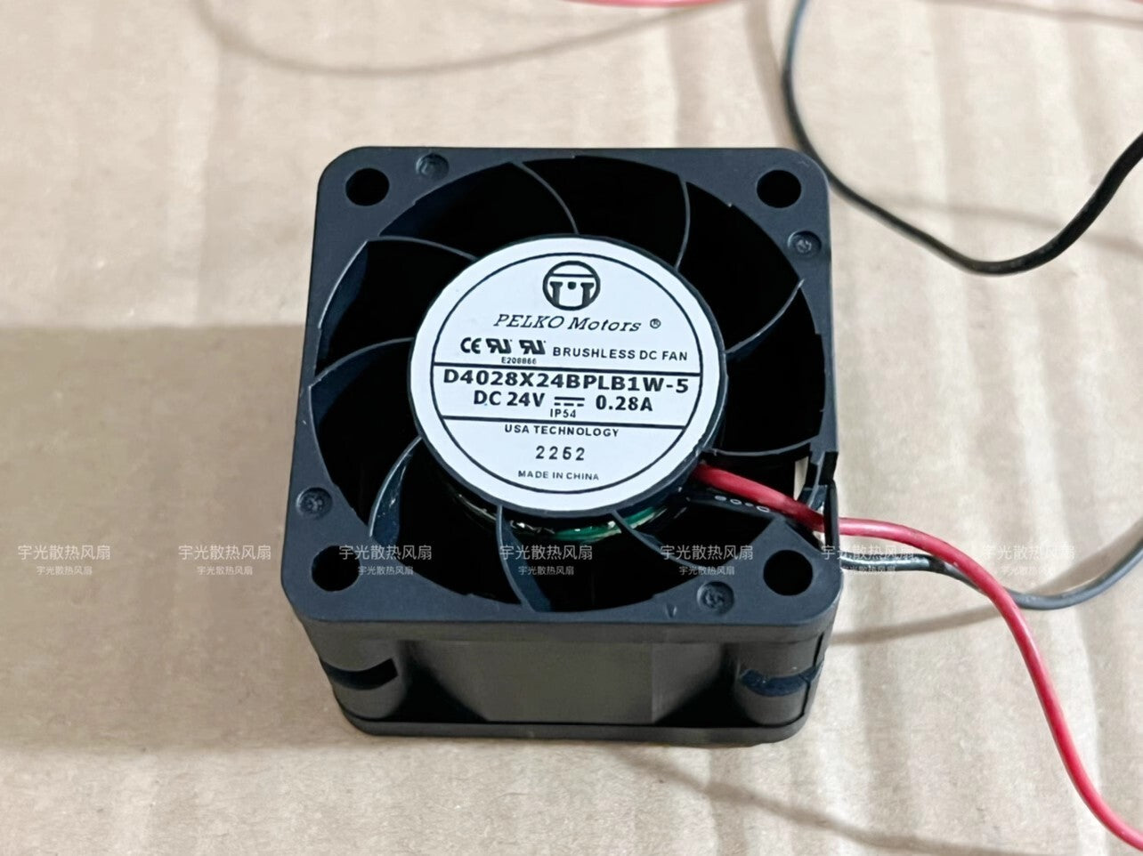 PELKO Motors D4028X24BPLB1W-5 DC24V 0.28A 4028 4CM 2-Wire Violent Cooling Fan