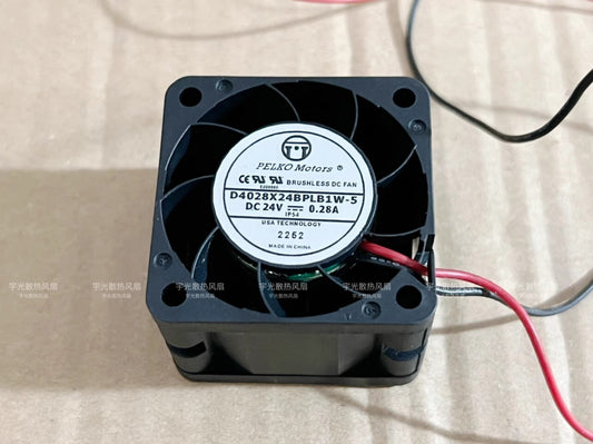 PELKO Motors D4028X24BPLB1W-5 DC24V 0.28A 4028 4CM 2-Wire Violent Cooling Fan