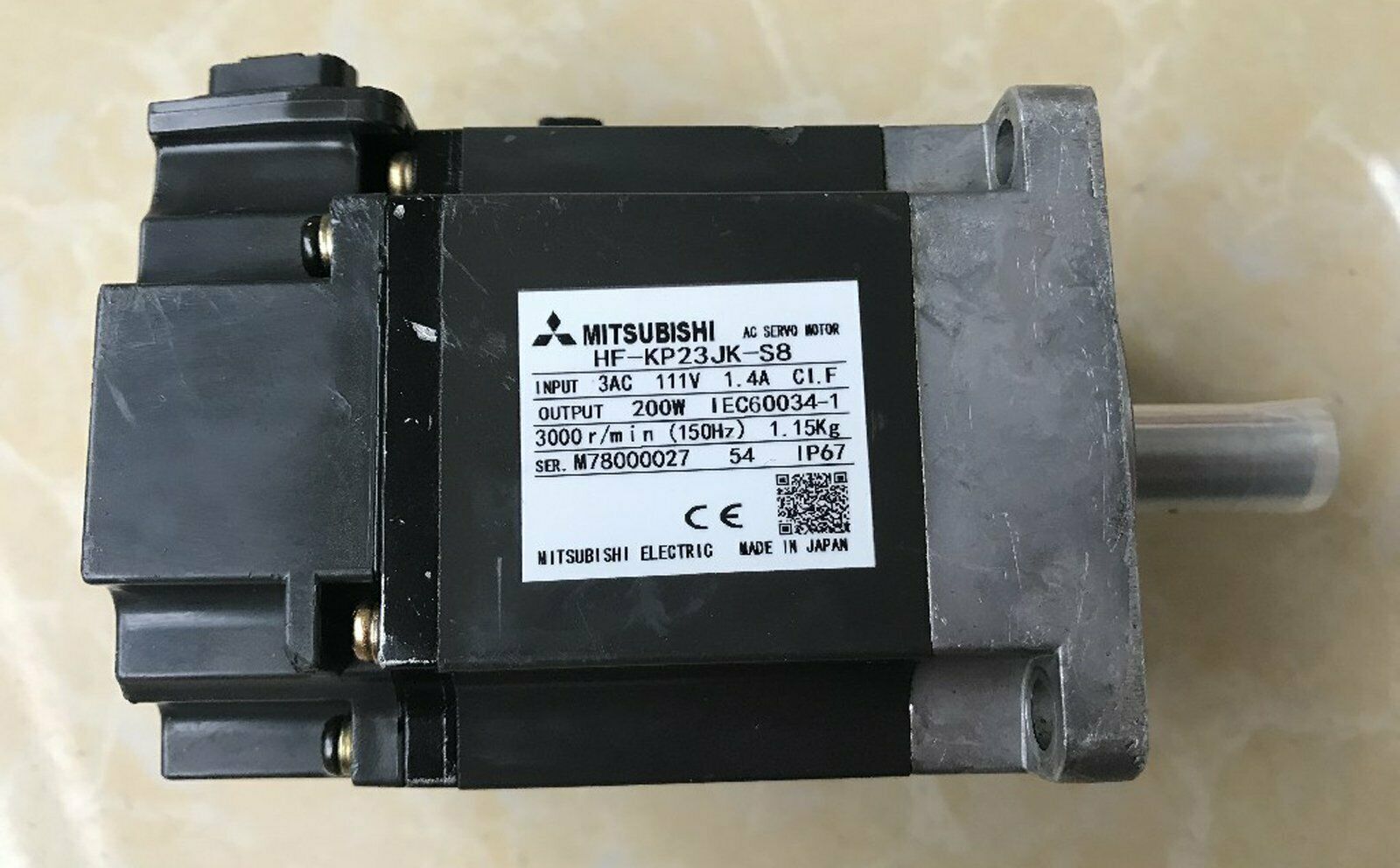 Mitsubishi HF-KP23JK-S8 200W AC Servo Motor – Used Condition - MITSUBISHI